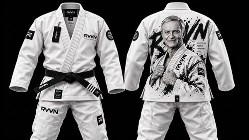 KASTGI RVVN: concepto del kimono blanco mostrado de frente y por la espalda